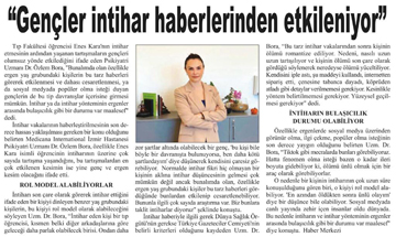 Gençler intihar haberlerinden etkileniyor